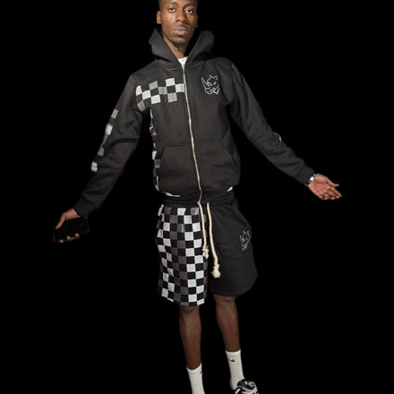 RAGE 'AURA' CHECKERED HOODIE&SHORTS SET (PRE ORDER)