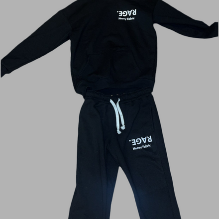 BLACK “HEAVY FABRIC” TRACKSUIT