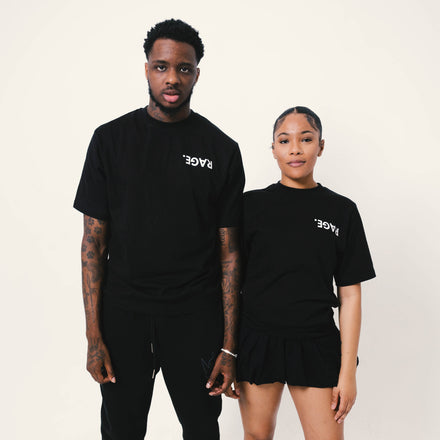 STAY ANGRY SHORT SLEEVE T-SHIRT ( BLACK ) (PRE ORDER)