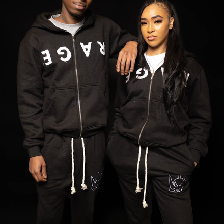 Don't Stress Me Out - Distressed Tracksuit ( Black ) (Pre Order)